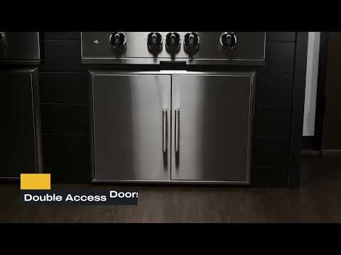 Coyote Stainless Steel Double Access Doors, 36-Inch