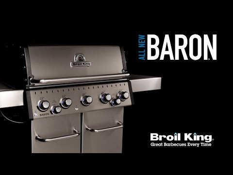 Broil King BR-S440 Baron S440 Pro Stainless Steel Infrared 4-Burner Gas Grill with Side Burner, 57-Inches