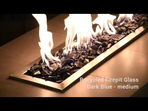 American Fire Glass 3/4-Inch Recycled Fire Glass, 10-Pounds, Dark Blue
