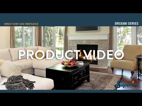 Superior DRC6345 45-Inch Electronic Ignition Direct Vent Gas Fireplace with Remote & Crushed Glass Media