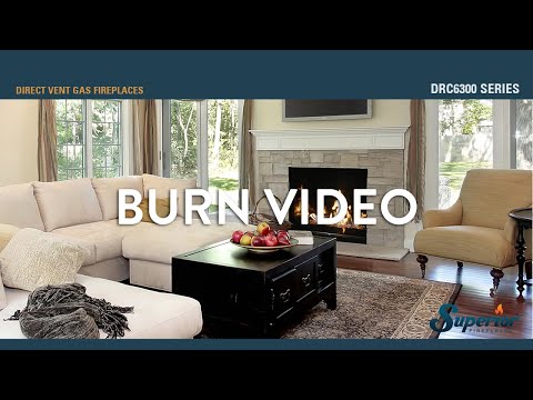 Superior DRC6340 40-Inch Electronic Ignition Direct Vent Gas Fireplace with Remote & Crushed Glass Media