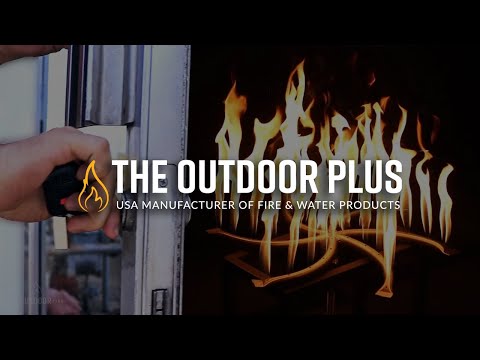 TOP Fires by The Outdoor Plus Maya Square Concrete Gas Fire and Water Bowl