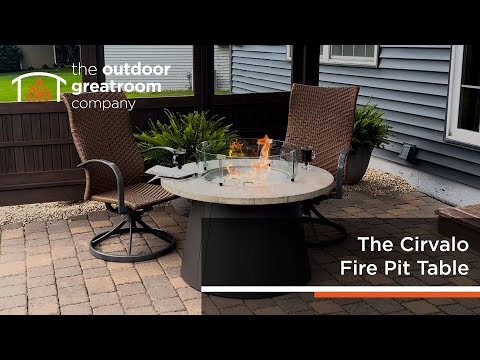 The Outdoor GreatRoom Company Cirvalo Round Gas Fire Pit Table, 41-Inches