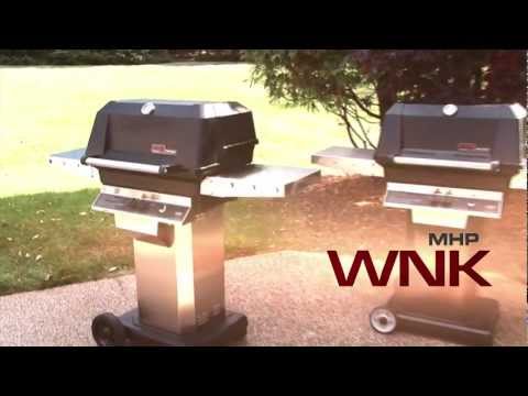 Modern Home Products WHRG4 Hybrid Gas Grill with SearMagic Grids On Patio Base, 27-Inch