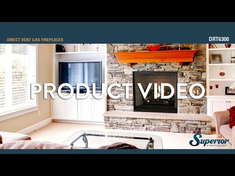 Superior DRT6345 45-Inch Electronic Ignition Direct Vent Gas Fireplace with Remote & Split Oak Logs