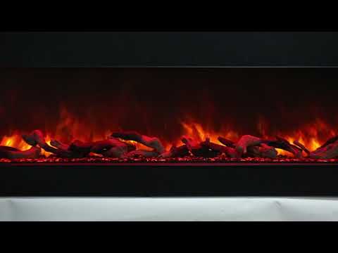 Amantii Tru-View Slim Indoor/Outdoor Built-In 3-Sided Smart Electric Fireplace