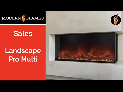 Modern Flames LPM-8016-WMC Landscape Pro Multi 80-Inch Three-Sided Electric Fireplace with Wall Mount Mantel