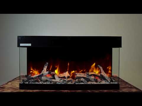 Amantii Tru-View Bespoke Indoor/Outdoor Built-In 3-Sided Smart Electric Fireplace