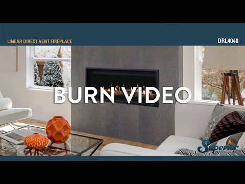 Superior 48-Inch Electronic Ignition See-Through Direct Vent Linear Gas Fireplace