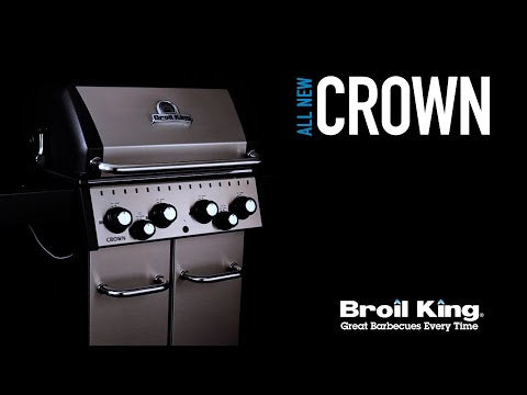 Broil King CRN-S490 Crown S490 Stainless Steel 4-Burner Gas Grill with Rotisserie and Side Burner, 57-Inches