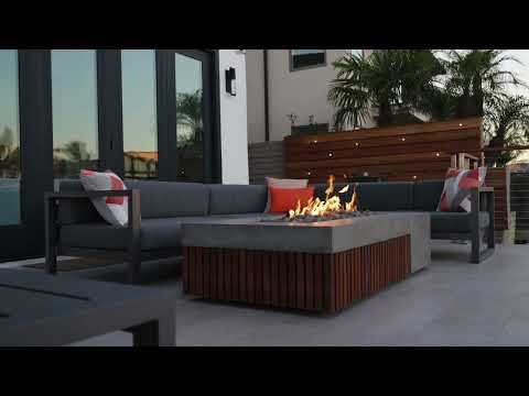 Prism Hardscapes PH-483 Fairmont Concrete Gas Fire Pit, 72.75x35.75-Inch