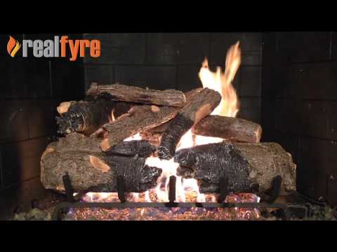 Real Fyre CHAO Charred American Oak Vented Gas Log Set, Stainless Steel, Double Sided, ANSI Certified