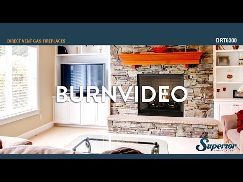 Superior DRT6345 45-Inch Electronic Ignition Direct Vent Gas Fireplace with Remote & Split Oak Logs