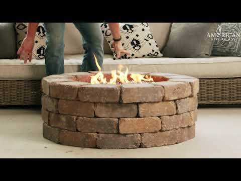 American Fire Glass Round Stainless Steel Fire Pit Burner