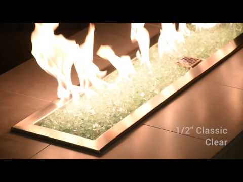 American Fire Glass 1/2-Inch Classic Fire Glass, 10 lbs, Clear