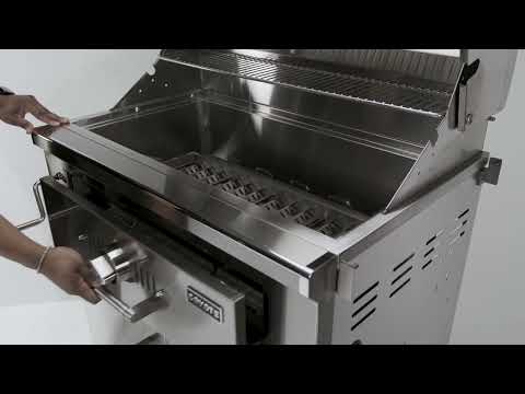 Coyote Stainless Steel Freestanding Charcoal Grill, 36-Inch