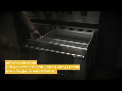 Coyote Stainless Steel Warming Drawer and Pull-Out Drawer Combo, 42-Inch