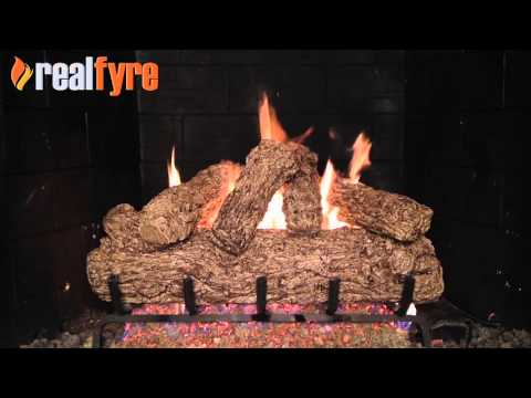 Real Fyre HR Rustic Oak Vented Gas Log Set, ANSI Certified