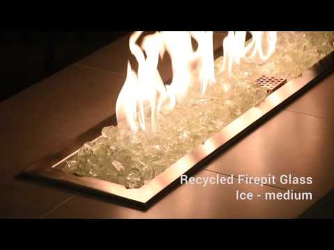 American Fire Glass 3/4-Inch Recycled Fire Glass, 10 lbs, Ice