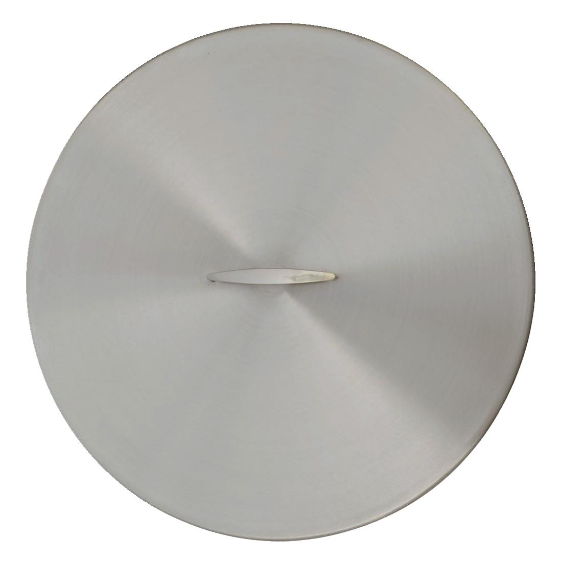 The Outdoor Plus Brushed Stainless Steel Round Fire Pit Cover, 41-Inch