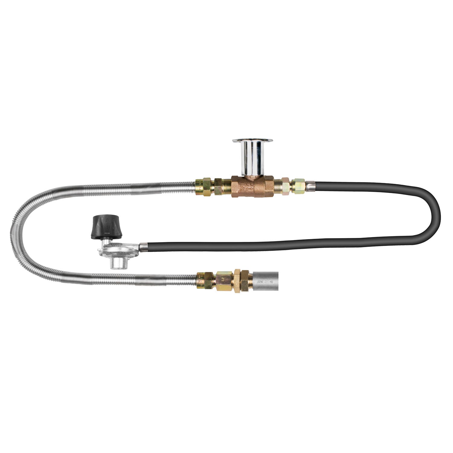 Liquid propane kit with dual hoses and brass fittings
