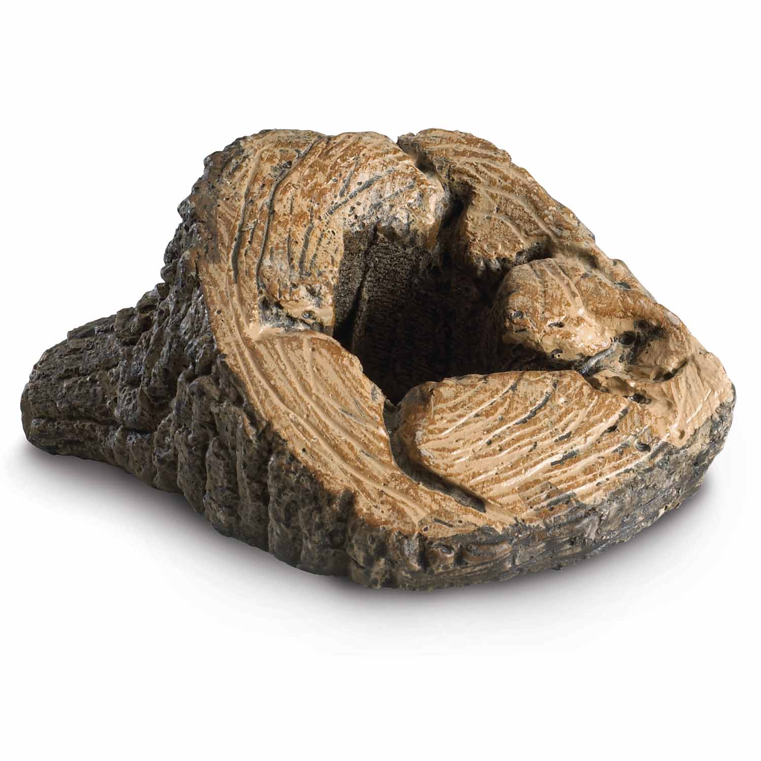 Real Fyre wood chip ring with dark and tan textured stone look